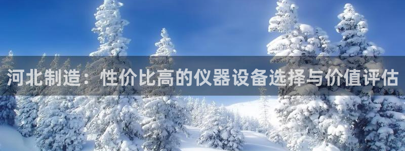 意昂体育3招商电话：河北制造：性价比高的仪器设备选择与价值评