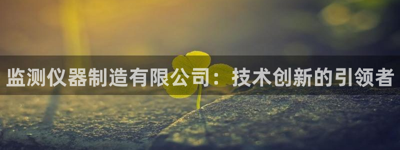 意昂体育3平台是正规平台吗：监测仪器制造有限公司：技术创新的